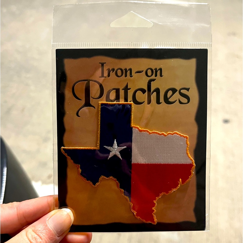 Texas Flag State Cut Out - Embroidered Iron On or Sew On Patch